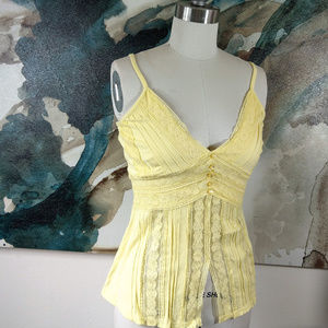 Bay lace yellow tank top / camisole